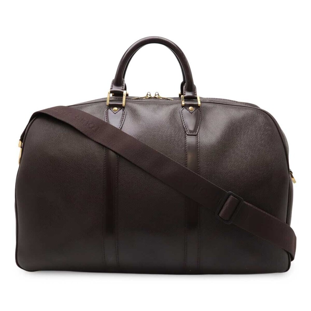 LOUIS VUITTON Taiga Kendall Boston Bag Travel Crossbody Leather Acajou